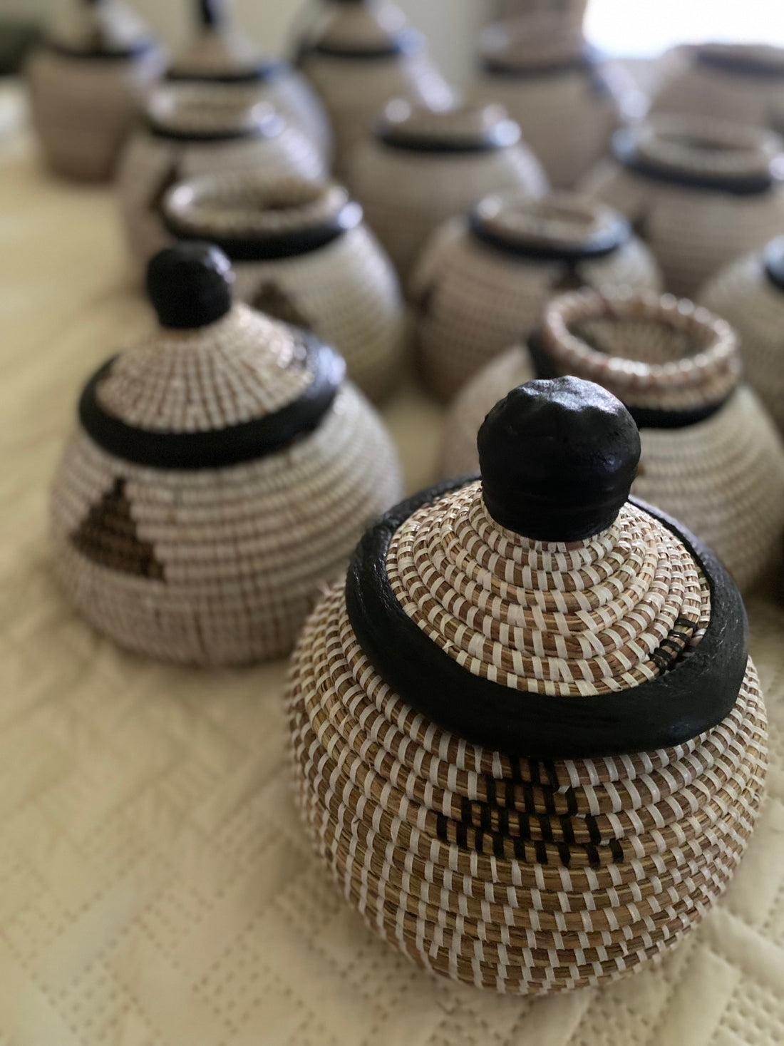 Senegalese Handwoven Lidded Basket