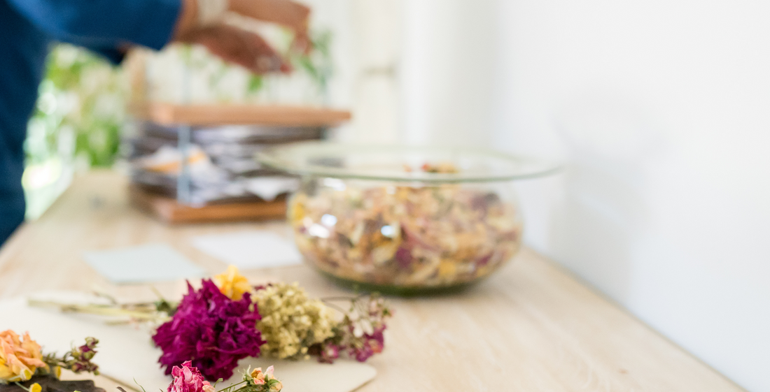 Dried flower pumpkins