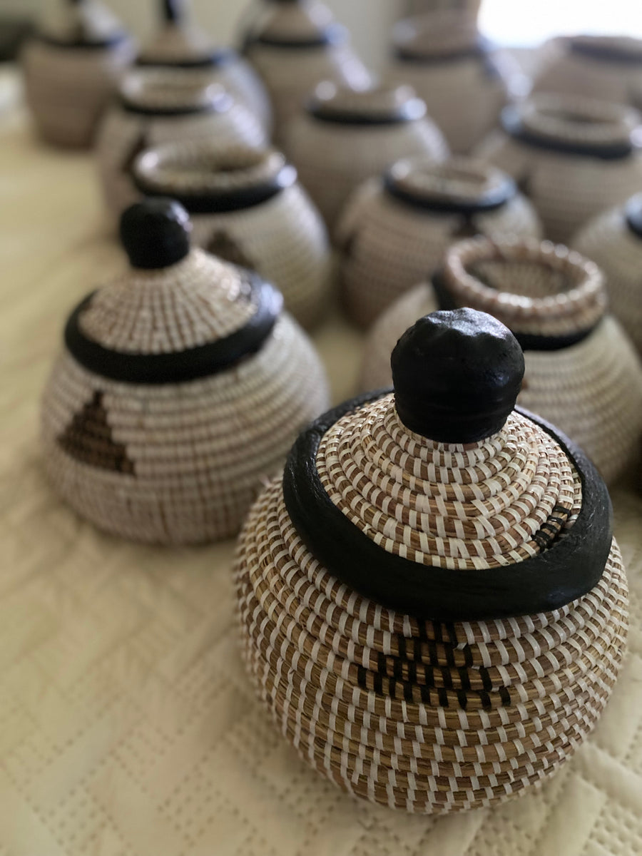 Senegalese Handwoven Lidded Basket